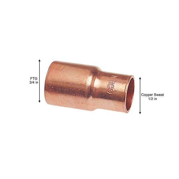 3/4 in. x 1/2 in. Copper Pressure Fitting x Cup Reducer