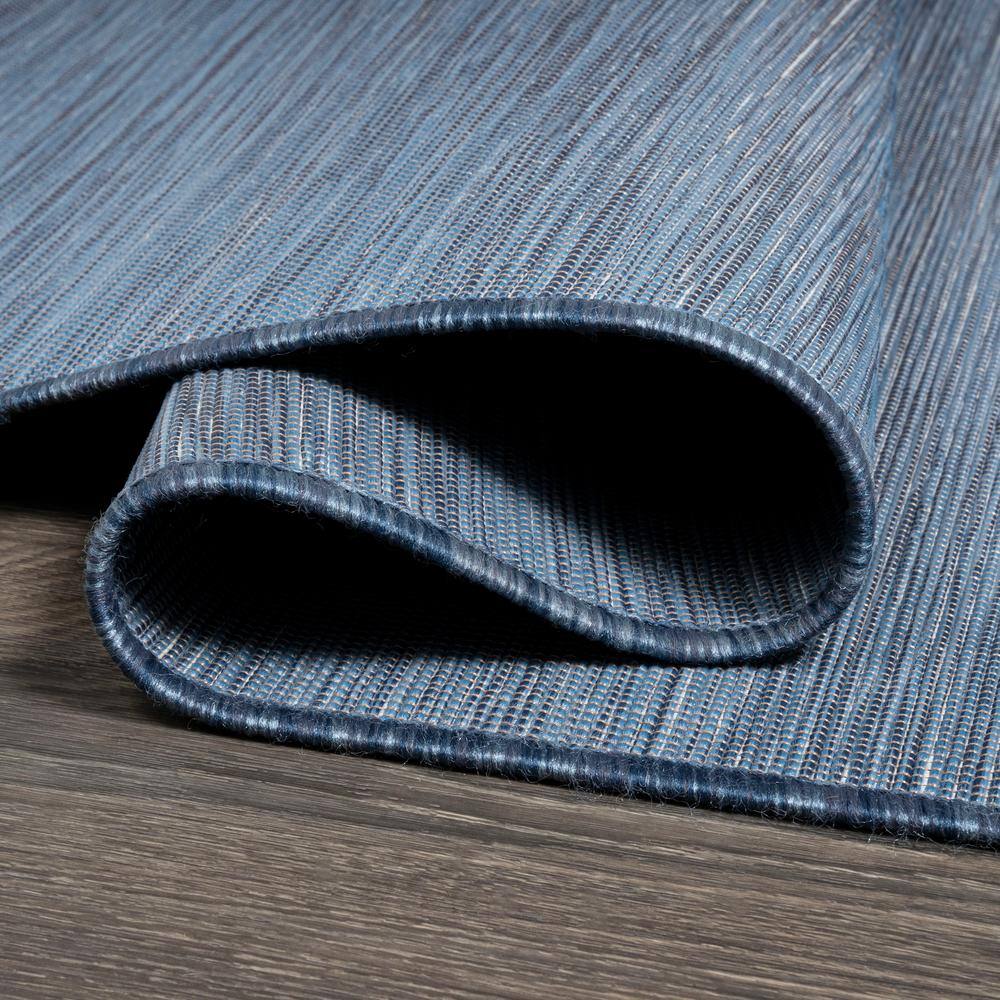 Ethan Blue Flatweave Synthetic 8' x 10' Area Rug