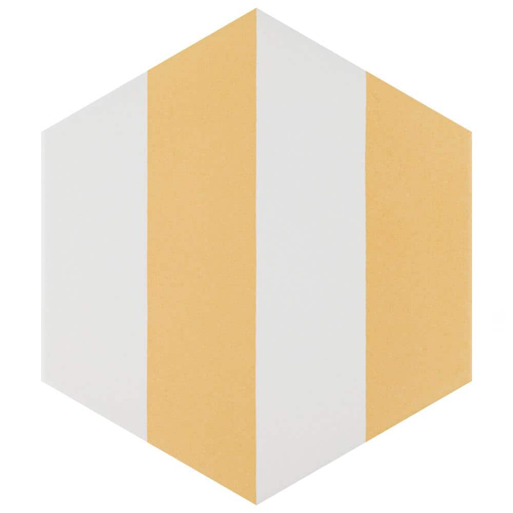 Porto Capri Hex Dandelion 8-5/9 in. x 9-7/8 in. Porcelain Floor and Wall Take Home Tile Sample price history on PriceWatchPro