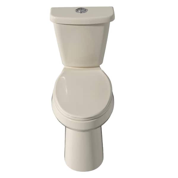HOMLYLINK 21 in Extra High Elongated Bowl Dual Flush Toilet 1.1/1.6 GPF in Bone 2 Piece with Soft Close Seat and 12 in Rough In