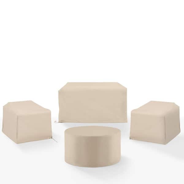 CROSLEY FURNITURE 4-Pieces Tan Outdoor Furniture Cover Set