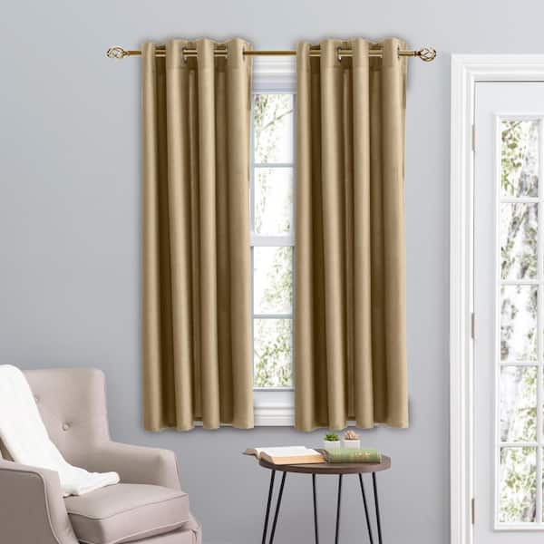 Harvest Woven Grommet Room Darkening Curtain - 56 in. W x 45 in. L