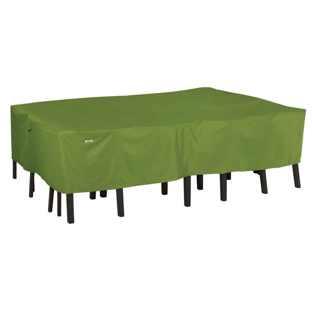 Large Green Polyester Patio Table and Chair Set Cover