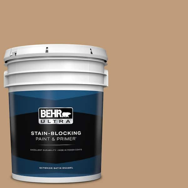 BEHR ULTRA 5 gal. #PPU4-06 Teatime Satin Enamel Exterior Paint & Primer