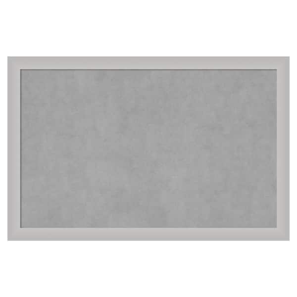 Amanti Art Low Luster Silver 35 in. x 23 in. Framed Magnetic Board