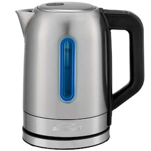 1500-Watt Silver Stainless Steel 1.7 L 7-Cups Electric Kettle with 5 Temperature Presets