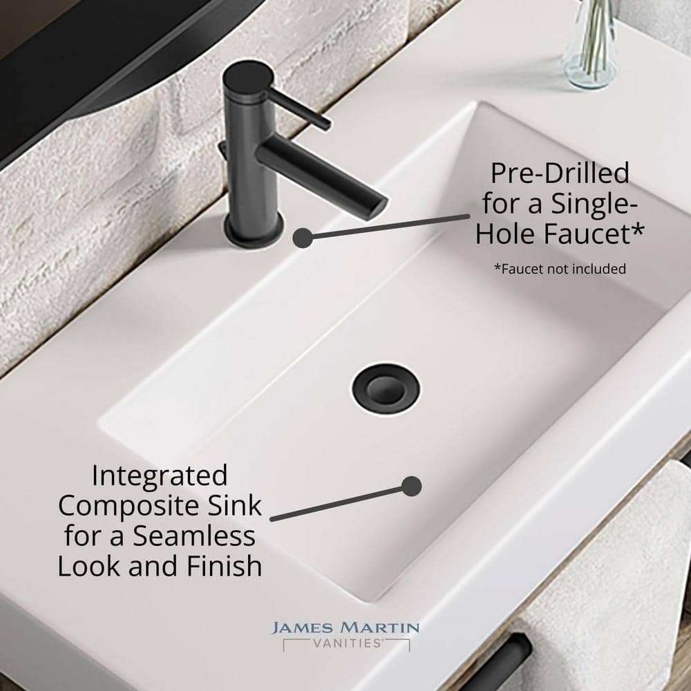 Boston 20" Brushed Nickel Stainless Steel Single Bathroom Vanity Set