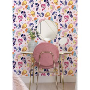 My Little Pony Toss Pink Abstract Vinyl Peel and Stick Wallpaper Roll