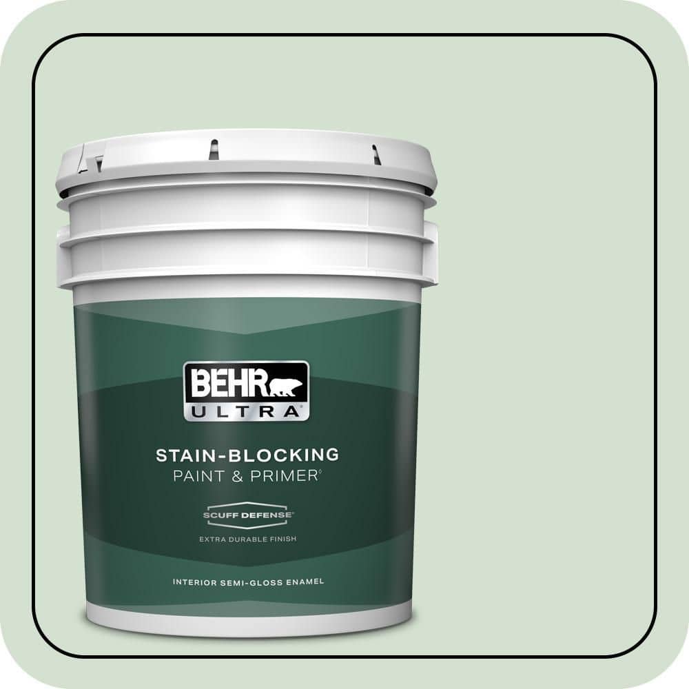 5 gal. #S400-2 Comforting Green Extra Durable Semi-Gloss Enamel Interior Paint & Primer price history on PriceWatchPro