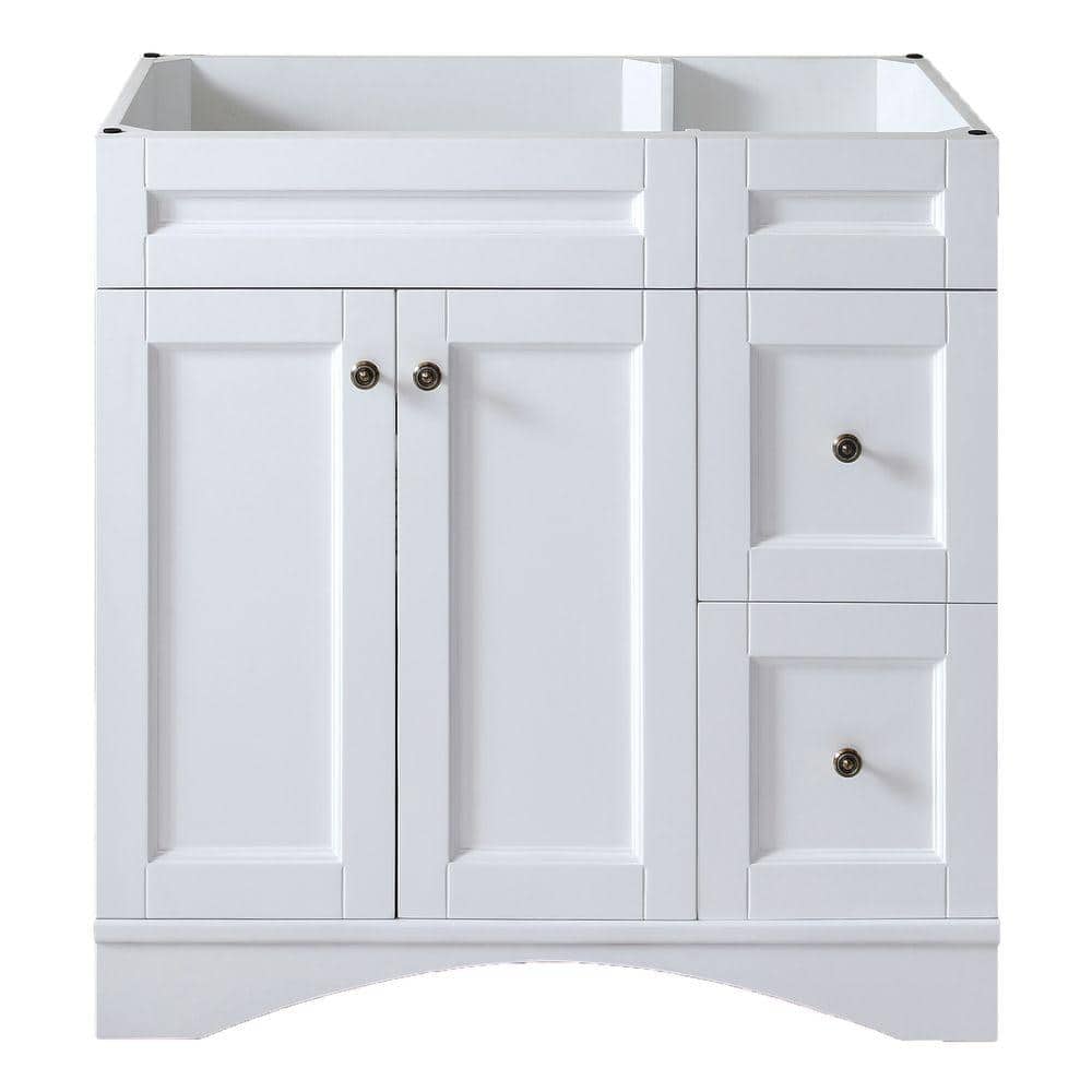 Virtu Usa Elise 36 In W Bath Vanity Cabinet Only In White Es 32036 Cab Wh The Home Depot