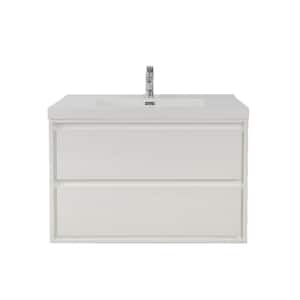 Sage 42 in. W Vanity in High Gloss White with Reinforced Acrylic Vanity Top in White with White Basin
