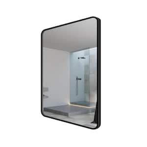 BK 30 in. W x 40 in. H Rectangular Black Framed Mirror Wall Bathroom Vanity Mirror in Black