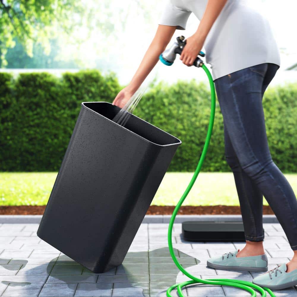 Black 13.2 Gallon Touchless Plastic Kitchen Trash Can