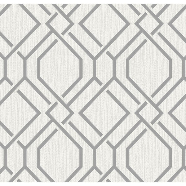 Advantage Frege Grey Trellis Wallpaper Sample