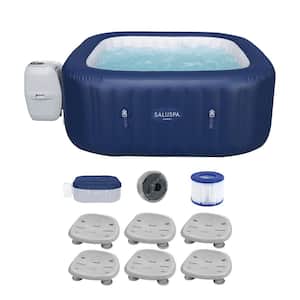 Hawaii 6-Person 140-Jet Square Inflatable Hot Tub with Pool and Spa Seat (6-Pack)
