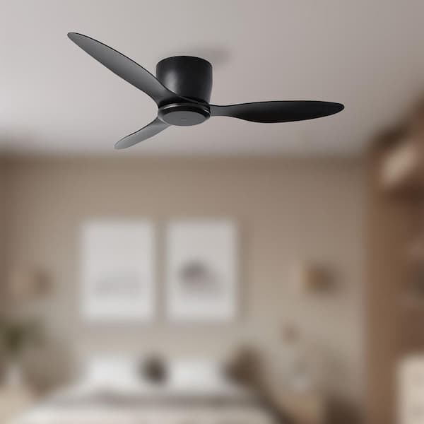MODERN HABITAT Turboflow Blade Span 52 in. Indoor Matte Black Ceiling Fan with Remote Included