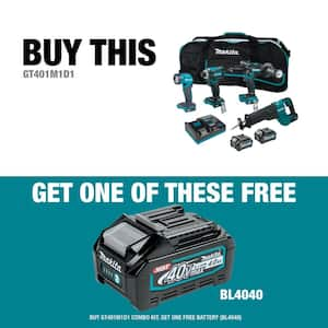 40V Max XGT Brushless Cordless 4-Piece Combo Kit 2.5Ah/4.0Ah with 40V Max XGT 4.0Ah Battery