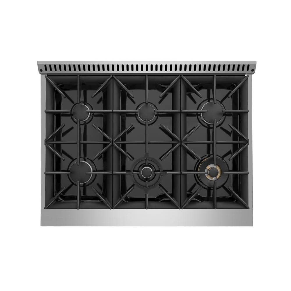 Empava 36" Stainless Steel Convection Gas Range with 6 Burners