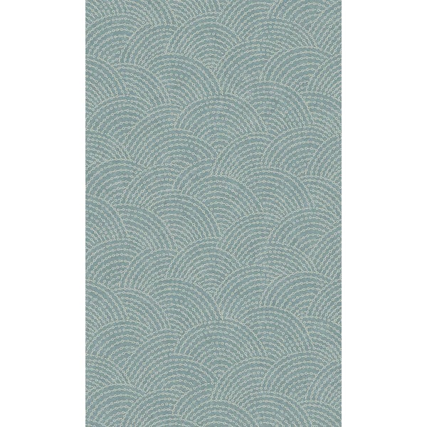 Walls Republic Light Blue Seashell Like Art Deco Geometric Printed Non-Woven Non-Pasted Textured Wallpaper 57 sq. ft.