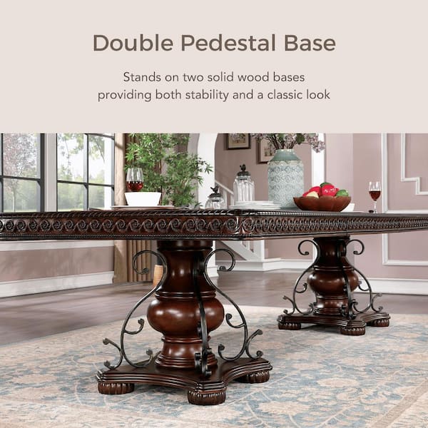 Furniture of America Cabone 120 in. Rectangle Brown Cherry