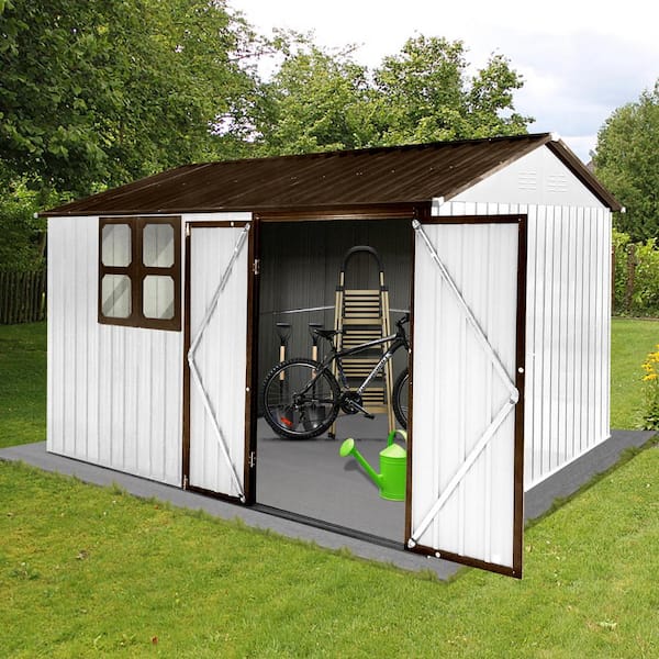 gardenです。 Syngar 6'x4' Metal Shed, Galvanized Garden Shed with