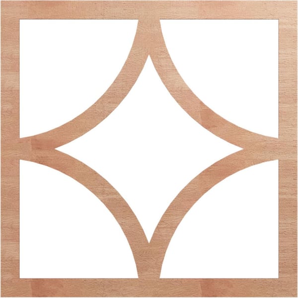 Ekena Millwork 34 in. x 21.75 in. x 0.375 in. Wood Medallion Moulding