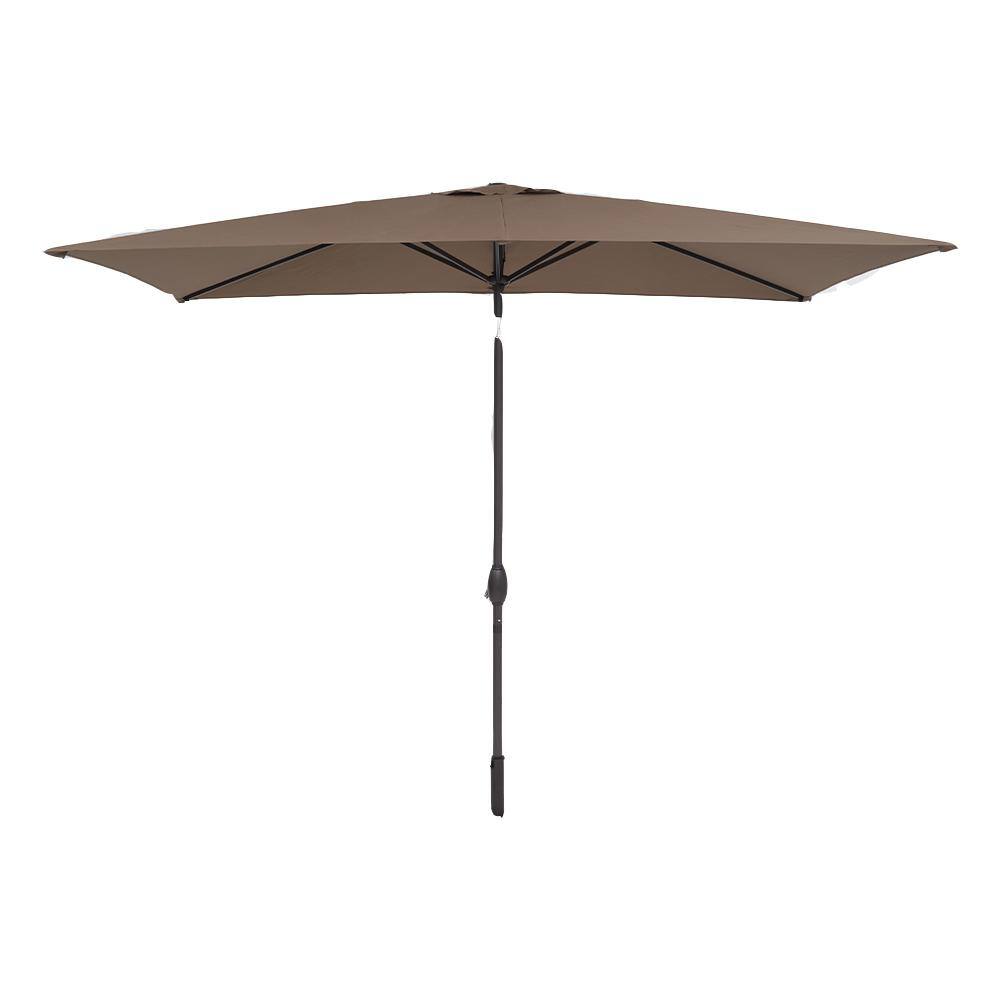 10 ft. x 6.5 ft. Mental Market Patio Umbrella in Topology