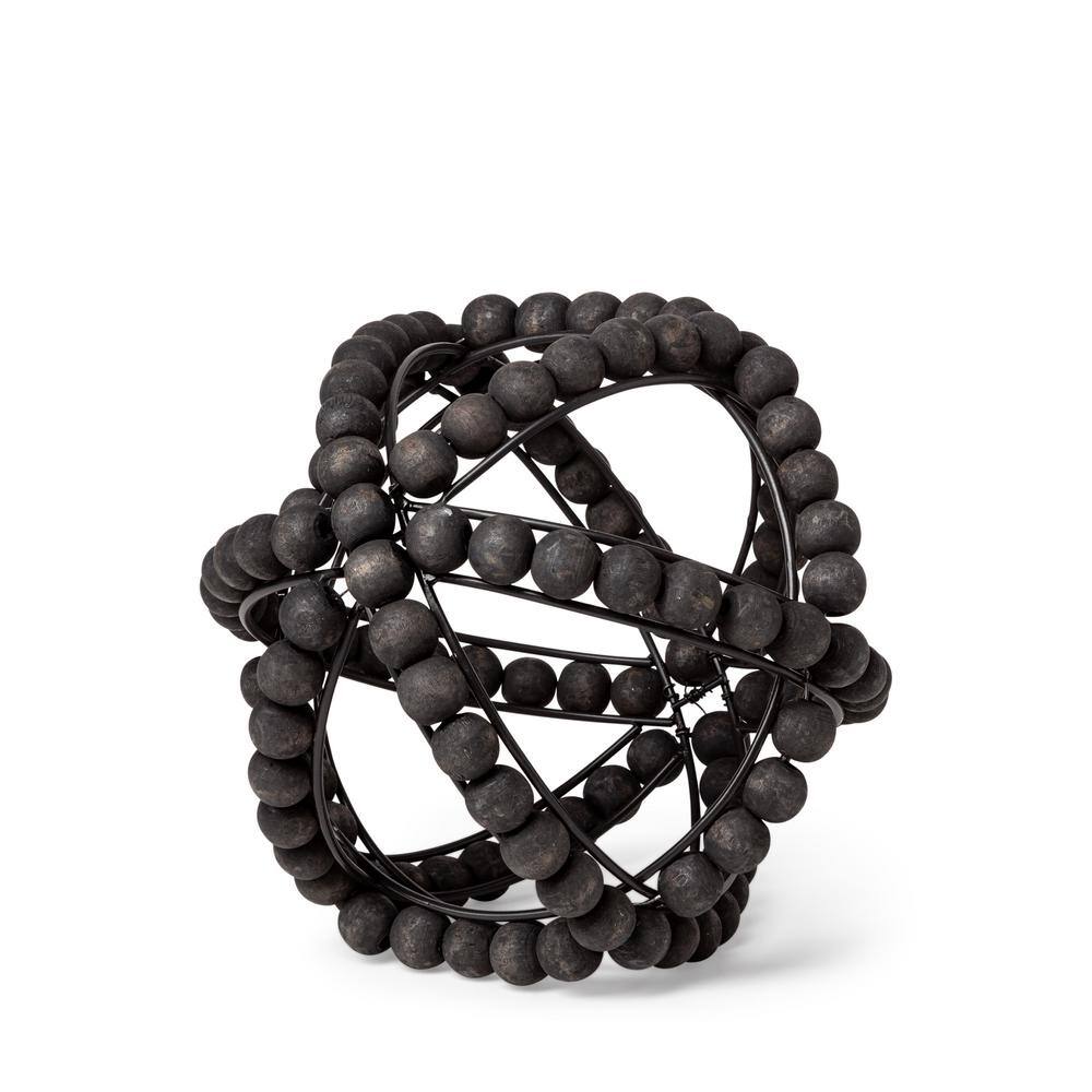 Earnhardt I Small 9 in. L x 9 in. W Black Wooden Beaded Orb price history on PriceWatchPro