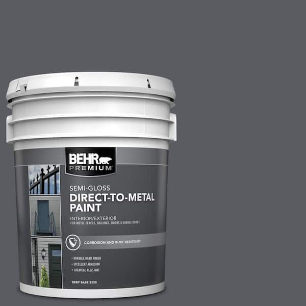BEHR PREMIUM 5 gal. #PPU18-02 Pencil Point Semi-Gloss Direct to Metal Interior/Exterior Paint