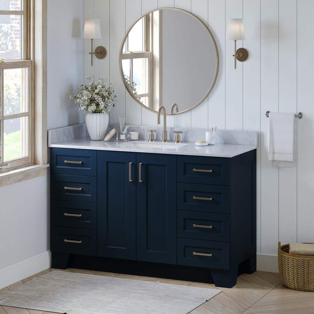 ARIEL Taylor 55 in. W x 22 in. D x 35.25 in. H Freestanding Bath Vanity ...