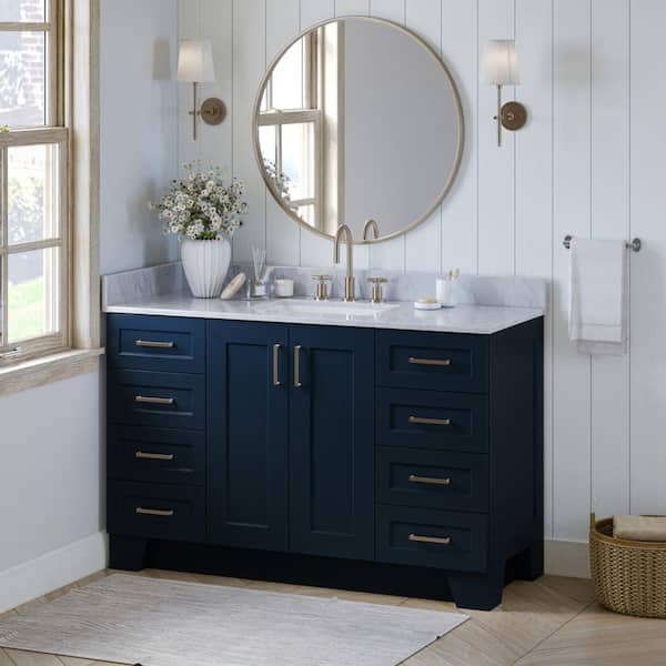 ARIEL Taylor 55 in. W x 22 in. D x 35.25 in. H Freestanding Bath Vanity ...