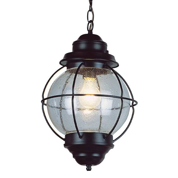 large black outdoor pendant light