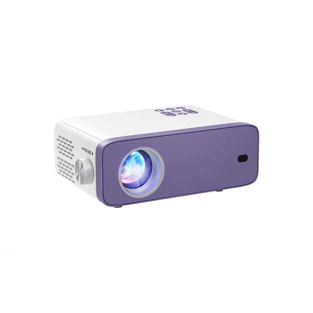 1920 x 1080 Full HD Wi-Fi Bluetooth Mini Projector 50% Zoom 240 Lumens, HDMI, USB, AV, Mobile/Tablet/Laptop (12000L) -  Vrbgify, 140SA04-427D