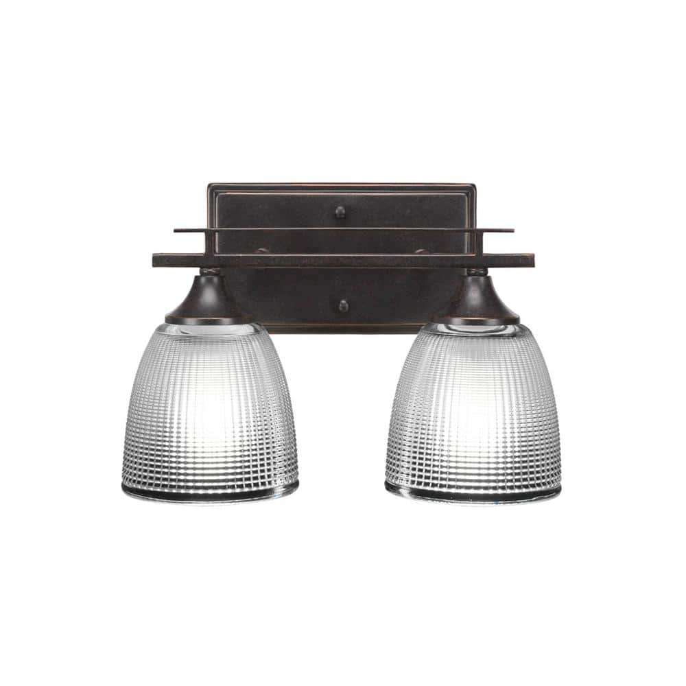 Ontario 15.75 in. 2-Light Dark Granite Vanity Light