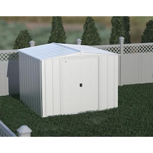 Classic 8 ft. W x 8 ft. D Flute Grey Metal Shed 59 sq. ft.
