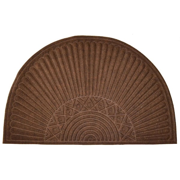 36 in. x 24 in. Brown Synthetic Outdoor Door Mat