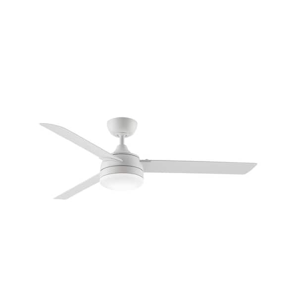 FANIMATION Xeno Wet 56 in. Integrated LED Indoor/Outdoor Matte White Ceiling Fan with Light Kit and Remote Control