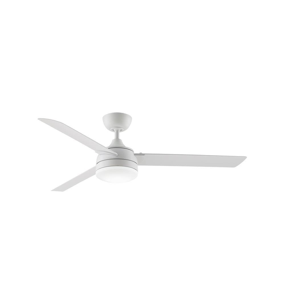 FANIMATION Xeno Wet 56 in. Integrated LED Indoor/Outdoor Matte White  Ceiling Fan with Light Kit and Remote Control FP6729BMWW The Home Depot