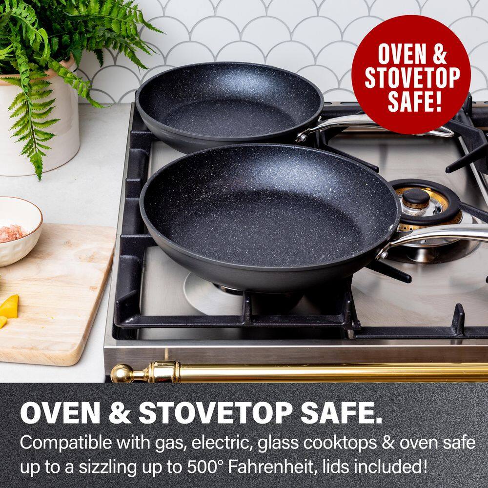 GraniteStone 12'' Black Non-Stick Aluminum Frying Pan