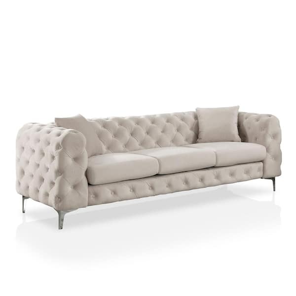 Furniture of America Jarrow Ivory Loveseat