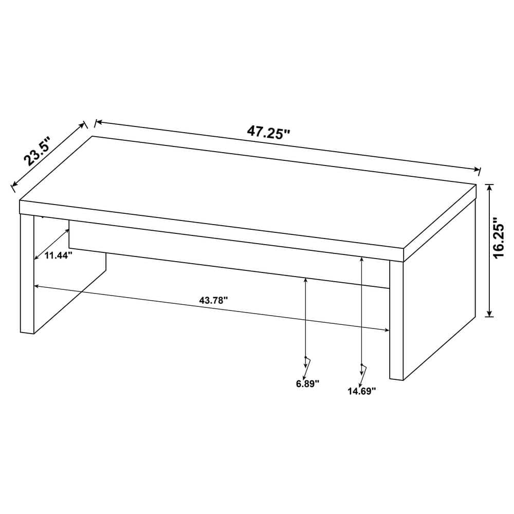 Lynette Rectangular Mango Wood Coffee Table