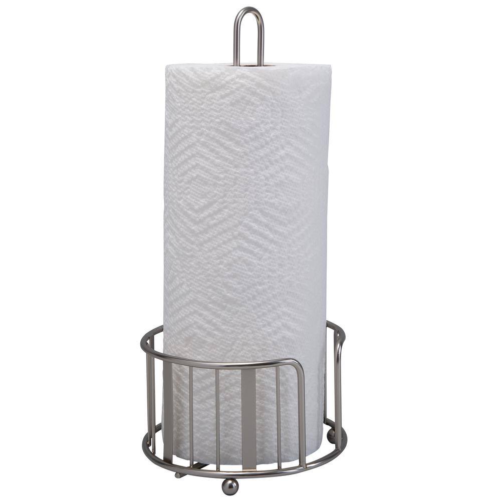 Laura Ashley Speckled Paper Towel Holder in Grey - Freestanding