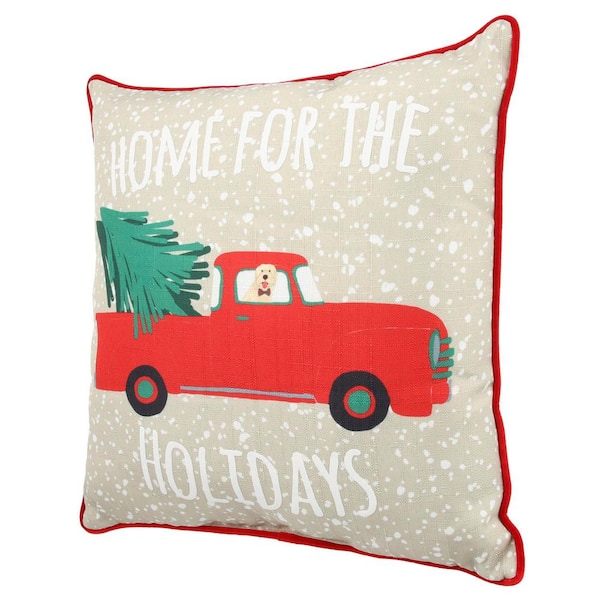 Evergreen Enterprises Happy Holidays 18 in. x 18 in. Interchangeable Pillow  Covers (Set of 4) P4PLC2021H1 - The Home Depot