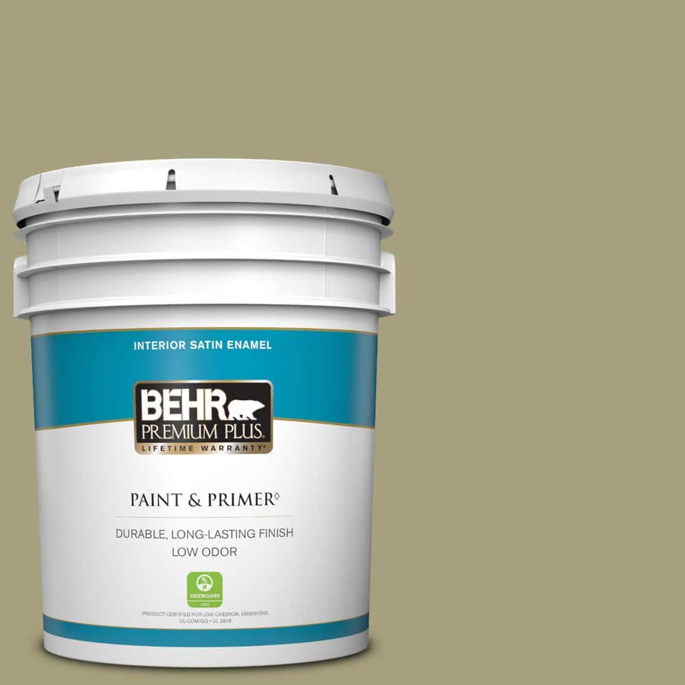 BEHR PREMIUM PLUS 5 Gal S350 4 Sustainable Satin Enamel Low Odor   Sustainable Behr Premium Plus Paint Colors 740005 64 1000 