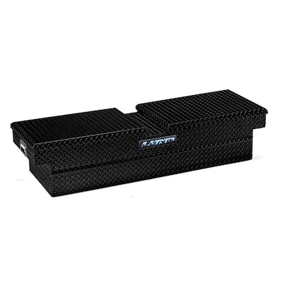 60 in. Gloss Black Aluminum Full Size Crossbed Truck Tool Box with mounting hardware and keys included