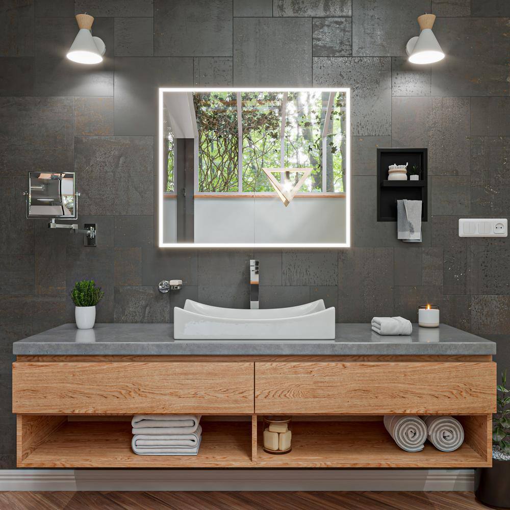White Ceramic Rectangular Vessel Bathroom Sink