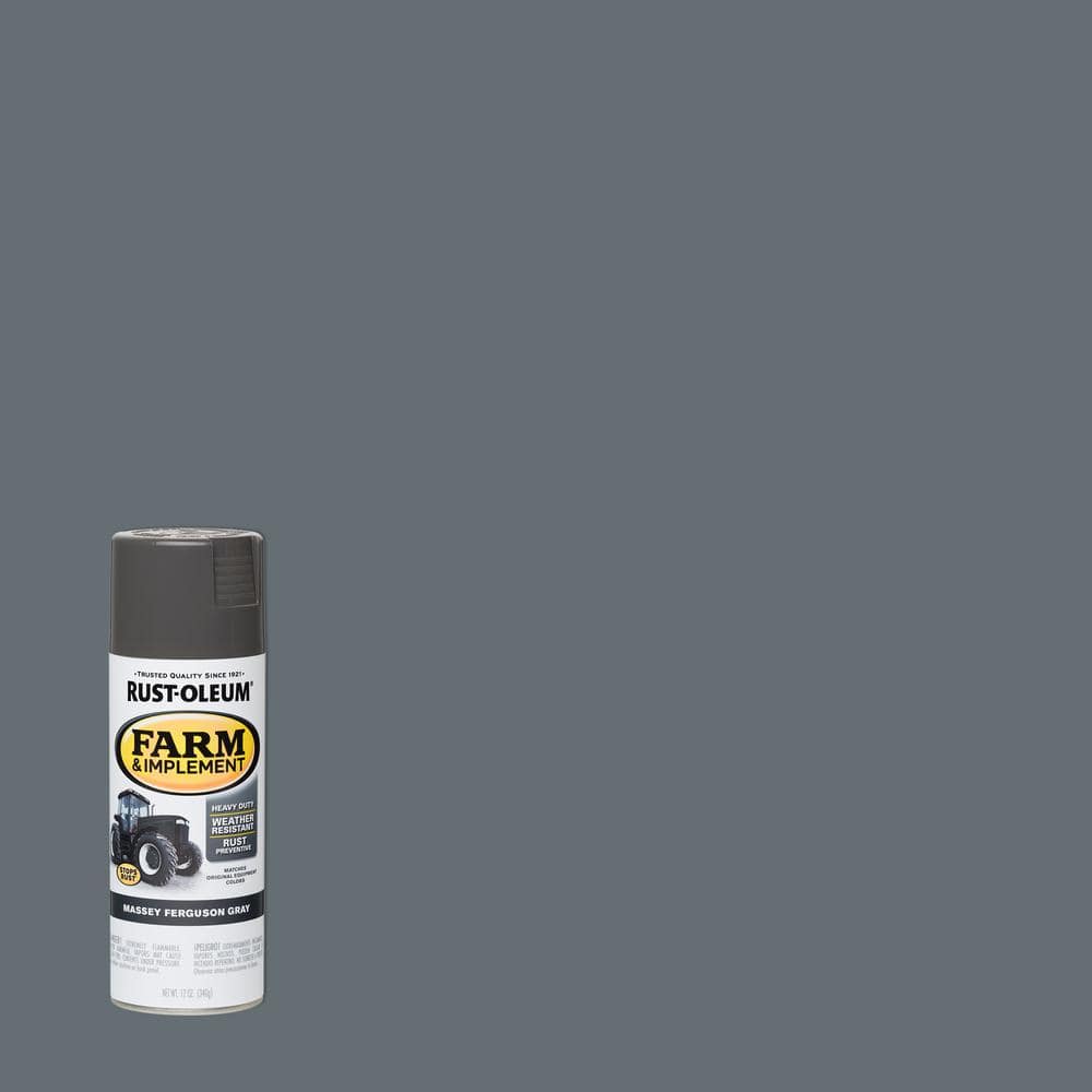 Rust-Oleum 12 oz. Farm Equipment Massey Ferguson Gray Enamel Spray Paint (6-Pack) -  280133