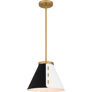 Trette 1-Light Brushed Weathered Brass Pendant Light