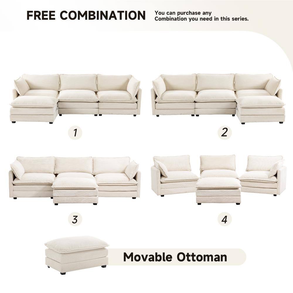 4-Piece L-Shaped Sectional Sofa with Ottoman - rated 3.7778 stars from 63 reviews