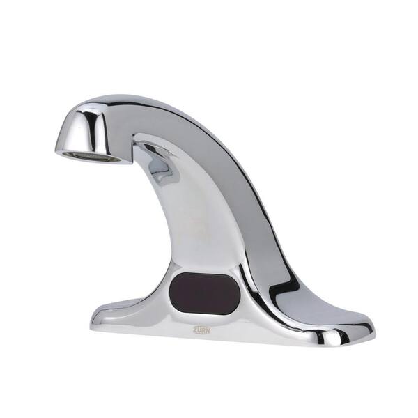 Zurn Battery Powered Single Hole Touchless Bathroom Faucet with Generator Unit in Polished Chrome